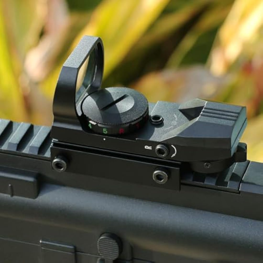 Feyachi Red Dot Sight Reflex Sight Green & Red Adjustable Reticle (4 Styles) Riflescope with 20mm/22mm Weaver/Picatinny Rail Mount and Cover for Hunting Crossbow