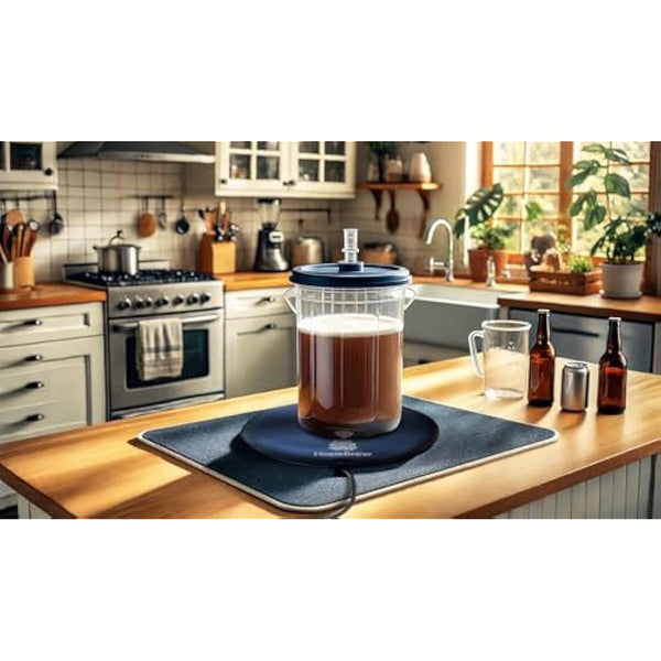 25W Heat Pad with Temperature Controller – 30cm Waterproof Mat for Fermentation, Fits Glass & Plastic Fermenters, Carboys, Buckets – Adjustable Temp 0-42°C, Includes NTC Probe & Holder