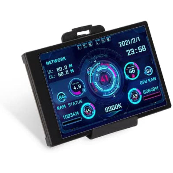 GOWENIC 3.5in Mini IPS Screen, Portable USB C AIDA64 CPU RAM Data Monitor Computer Temperature Display PC Sensor Panel Display, 360° Rotation, Only Support for Windows System