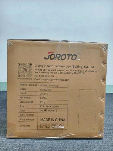 JOROTO Wood Rowing Machine for Home Gym,Oak Wood Foldable Rower Machine with Bluetooth, Adjustable Tablet Holder - 330LS Weight Capacity