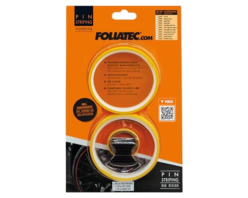 Foliatec FT34388 PIN-Striping rim design orange - Width 6mm: 4x2,15 meter