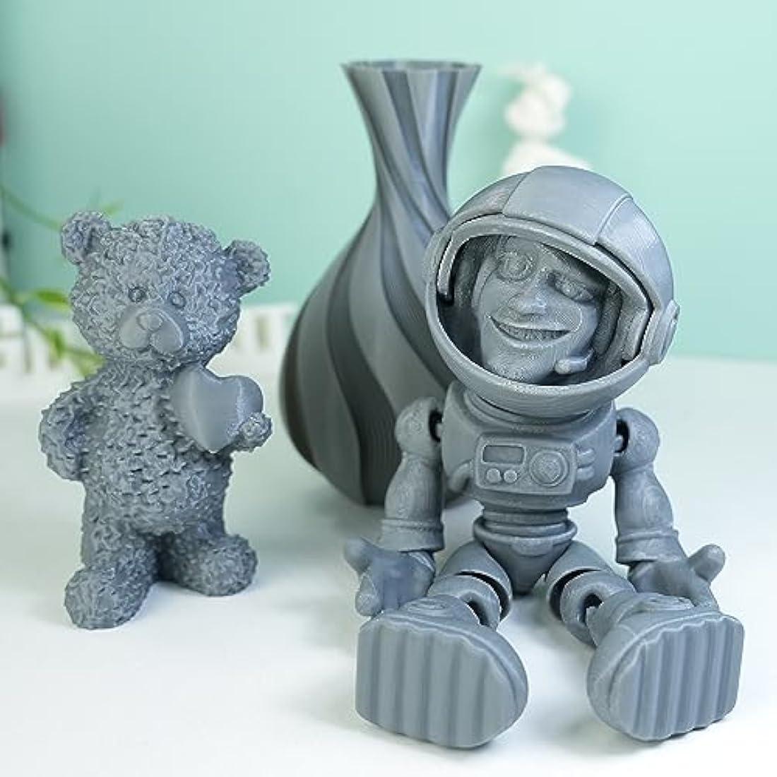 GratKit PETG Filament 1.75mm Gray 6KG Bundle,3D Printer Filament PETG,Accuracy +/- 0.03mm,Fit Most 3D FDM Printers (6 Packs of 1KG Spools Gray)