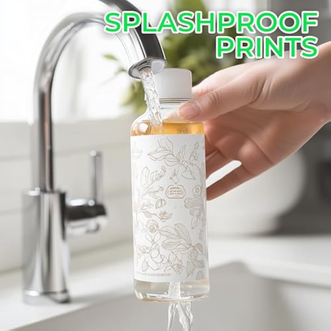 Evergreen Goods 50 Sheets A4 Glossy White Photo Sticker Paper Printable | Splashproof - Inkjet & Laser Printers | Ideal for Sticker Making - Make Your Own Stickers | Very Sticky Self-Adhesive