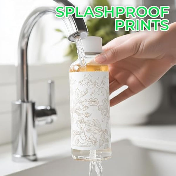 Evergreen Goods 50 Sheets A4 Glossy White Photo Sticker Paper Printable | Splashproof - Inkjet & Laser Printers | Ideal for Sticker Making - Make Your Own Stickers | Very Sticky Self-Adhesive