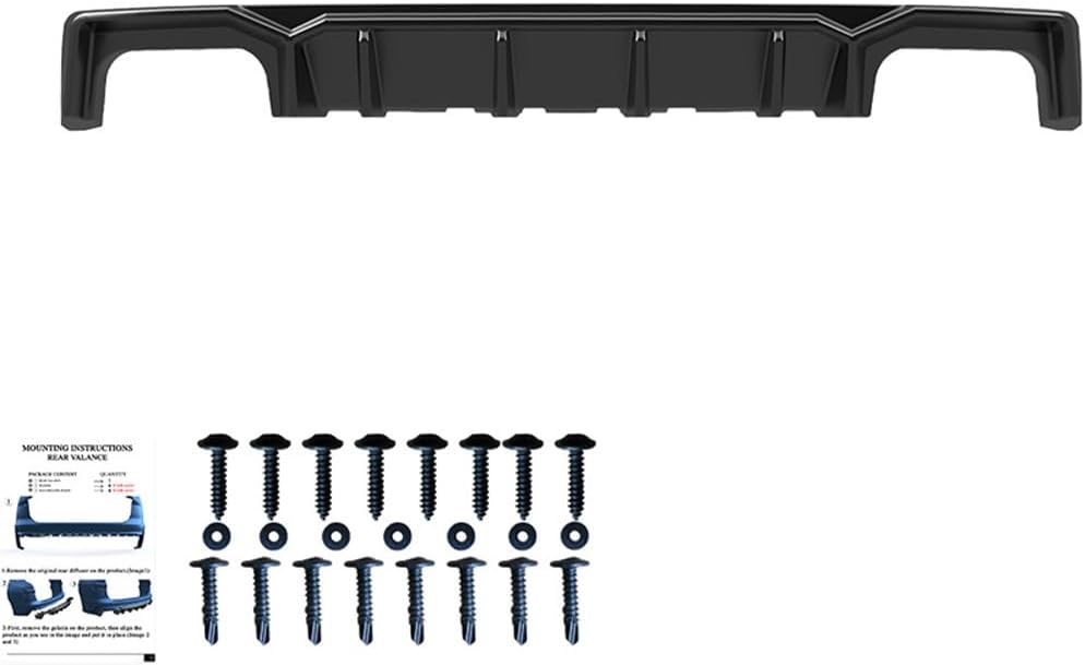 Oneway Rear Diffuser compatible with Audi A6 S-Line/S6 C8 (Sedan/Avant) 2018- - Gloss black