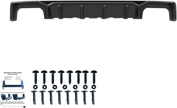 Oneway Rear Diffuser compatible with Audi A6 S-Line/S6 C8 (Sedan/Avant) 2018- - Gloss black