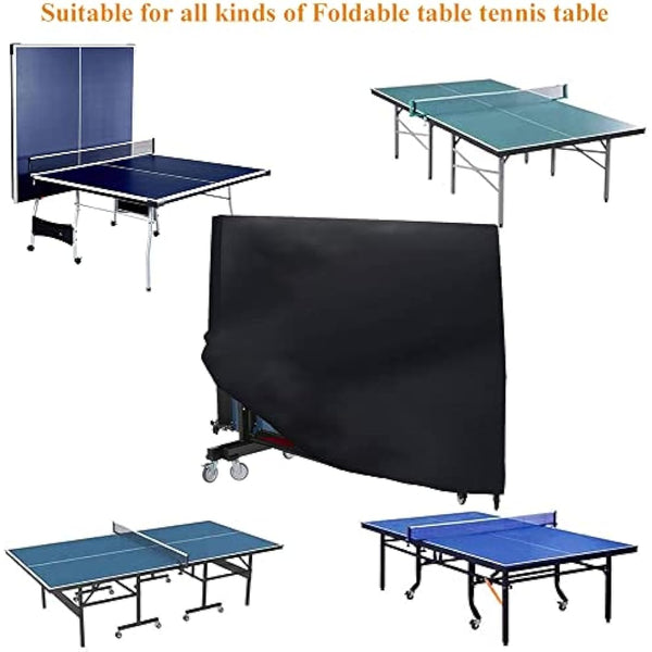 Skyour Table Tennis Table Cover Outdoor Indoor Foldable Ping Pong Table Protector Waterproof Dustproof Folding Table Tennis Table Storage Covers