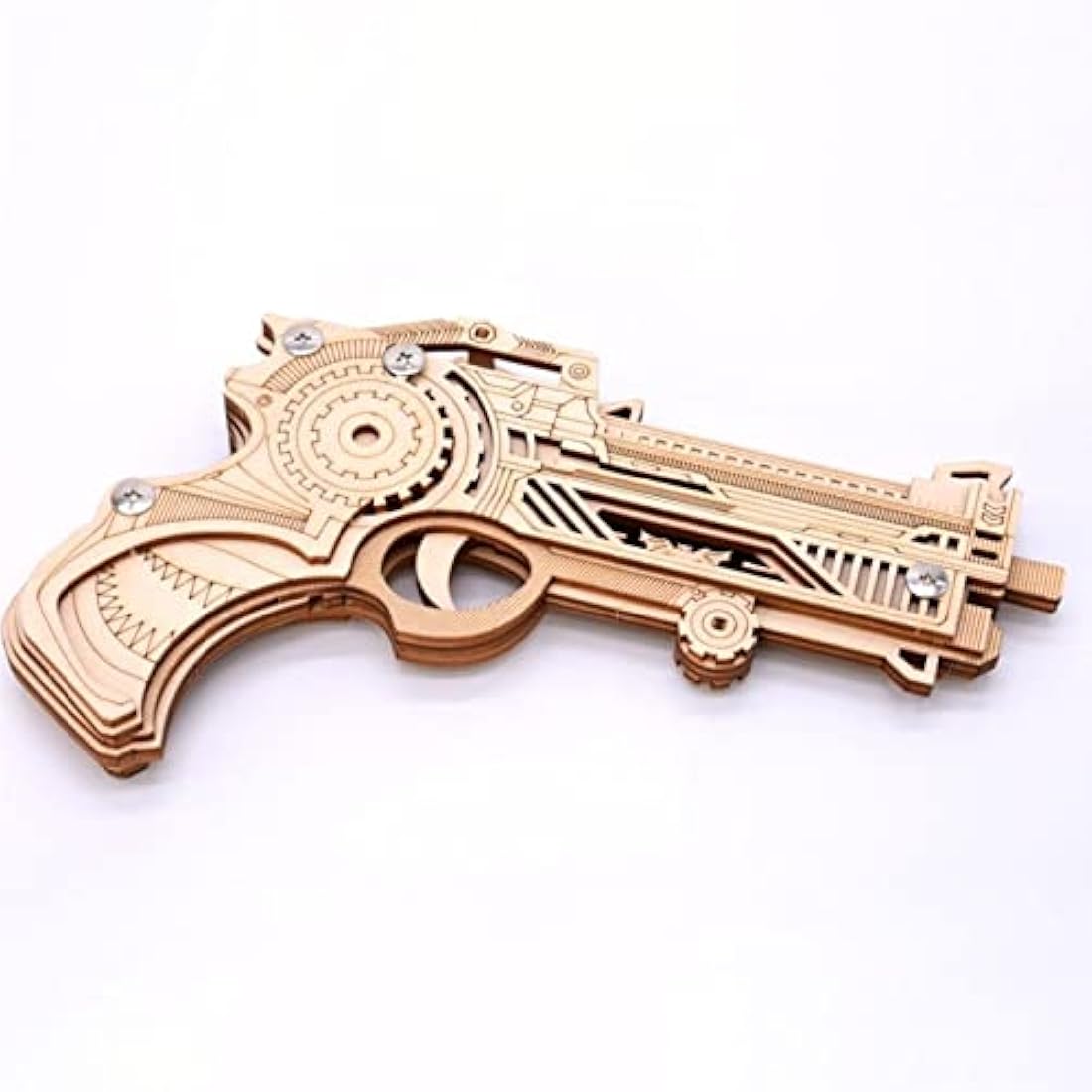 3D Wooden Puzzles for Adults Gun Rubber Bands Gun Toy DIY Building Model Kits Assembly Puzzle Gifts for Teens