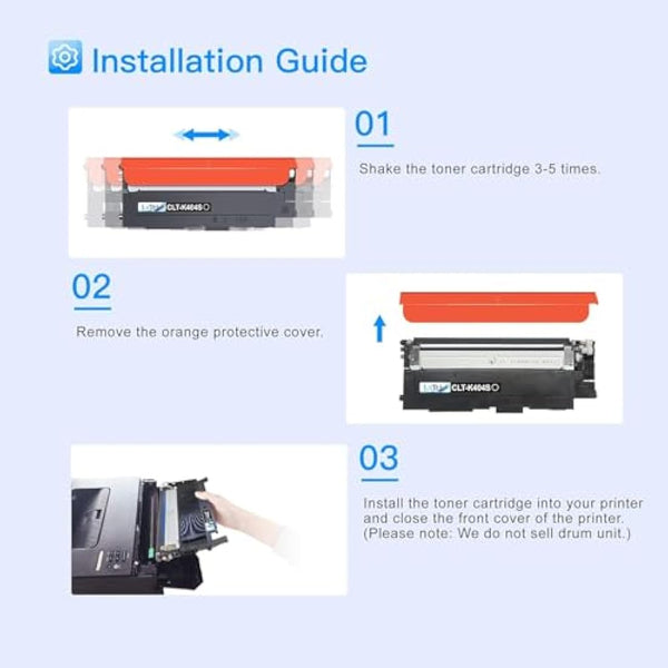 404S Compatible Toner Cartridge Replacement for Samsung P404C CLT-P404C for Xpress SL C430 C430W C480 C480W C480FN C480FW (1 Black/1 Cyan/1 Magenta/1 Yellow, 4-Pack)