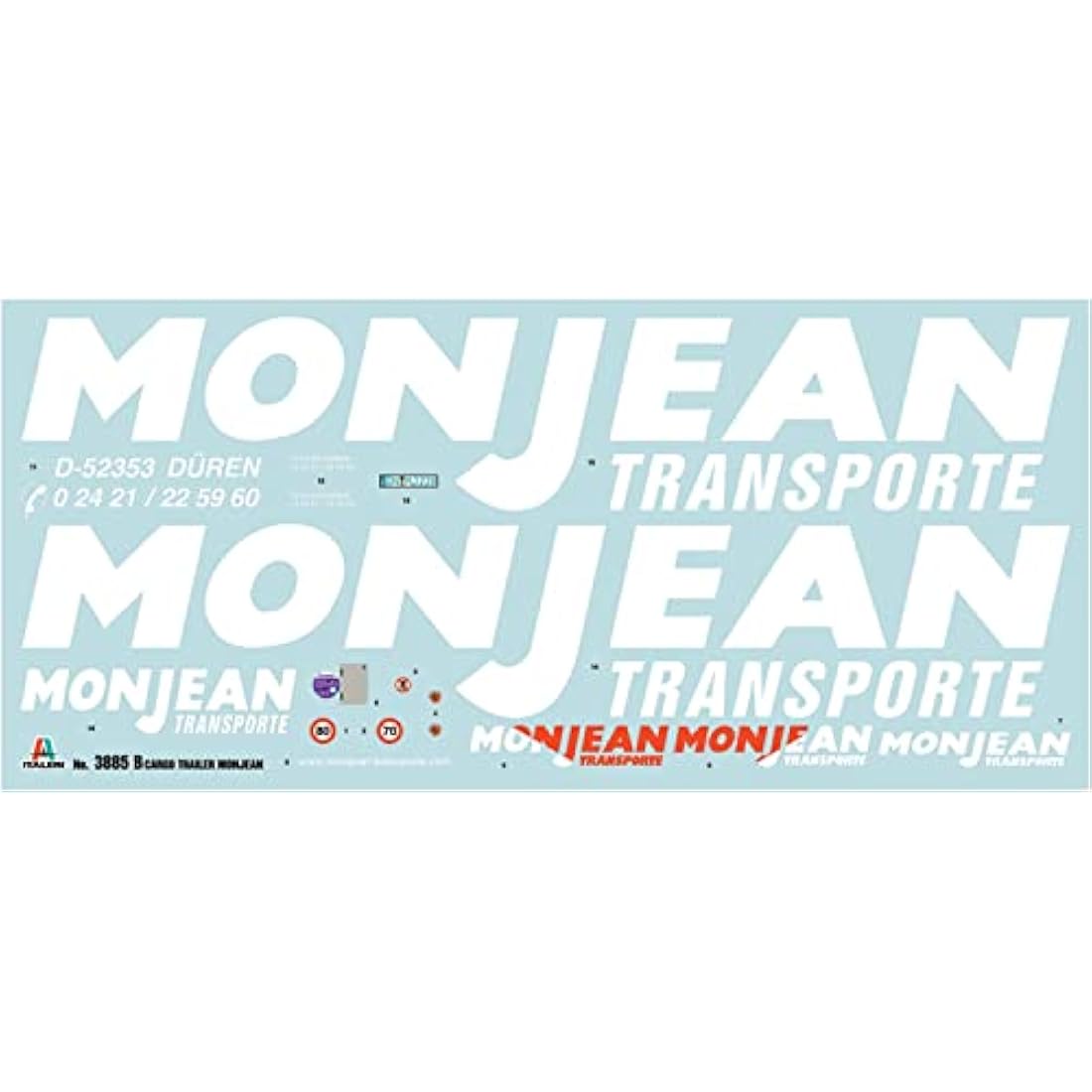 ITALERI ITA3885 CARGO TRAILER Italy Model kit, Black Set, Small