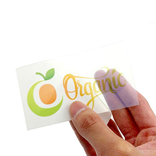 Evergreen Goods 50 Sheets A4 Waterproof Translucent Glossy Vinyl | Inkjet and Laser Printable | Semi-Transparent Low Opacity Self Adhesive PVC Sticker | Suitable for Cricut & Silhouette