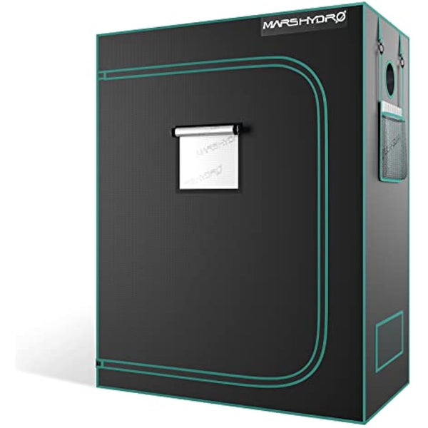 MARS HYDRO 4x2x5 Advanced Grow Tent, 48"x24"x60" High Reflective Mylar 1680D for Hydroponics Indoor Plant Growing, with Observation Window,Floor Tray and Smooth Zipper for TSL2000/SP3000