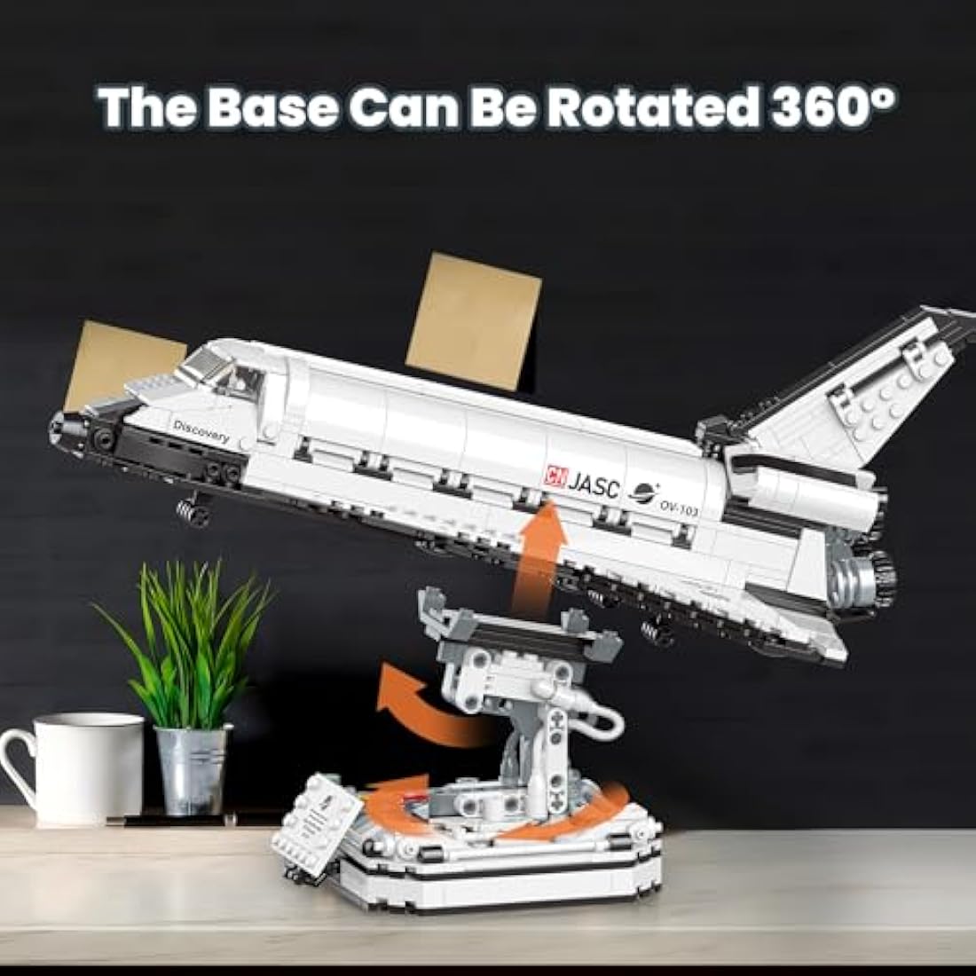 JMBricklayer Space Shuttle Building Blocks Kit 70122, Space Exploration Shuttle Construction Toys for Kids, Collectible Display Model Kits with Adjustable Stand, Idea Gifts for Boys Girls Adults