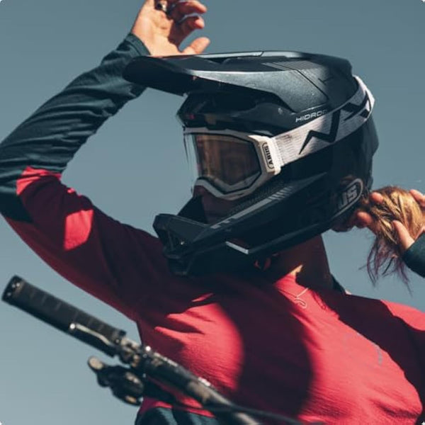 ABUS Downhill Bicycle Helmet HiDrop - Full-face Helmet with ABS Outer Shell for MTB Trails