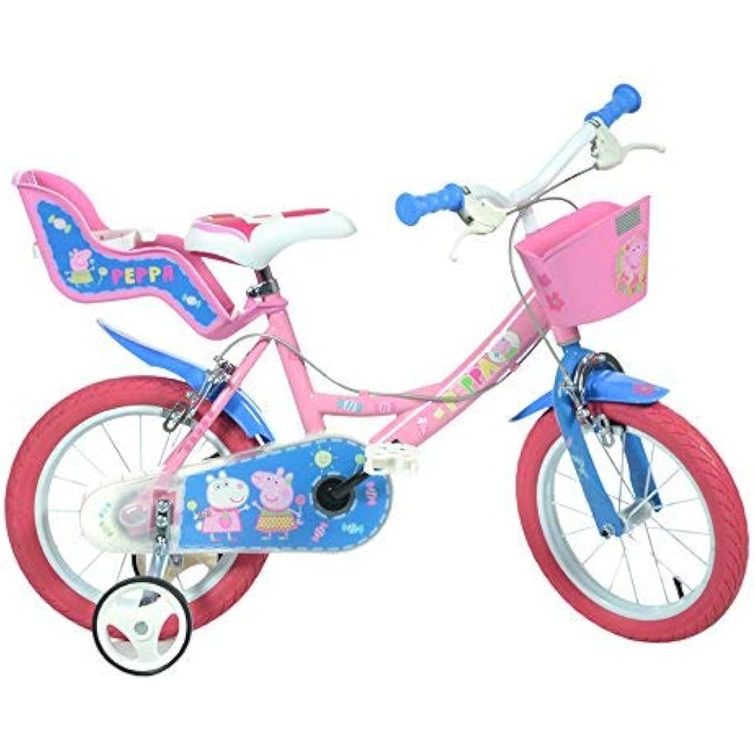 Dino Bikes 144R-PIG Peppa Pig Finding Dory Bicycle, Kids Bike, Pink