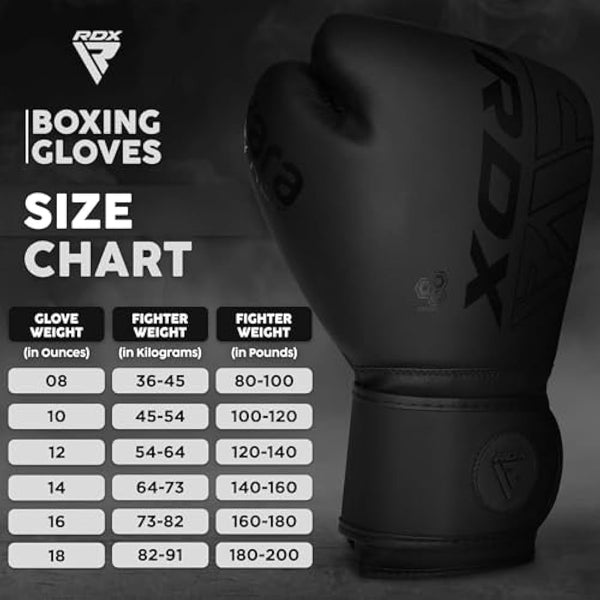 RDX Boxing Gloves, Pro Training Sparring, Maya Hide Leather, Muay Thai MMA Kickboxing, Men Women Adult, Heavy Punching Bag Focus Mitts Pads Workout, Ventilated Palm, Multi Layered, 8 10 12 14 16 18oz