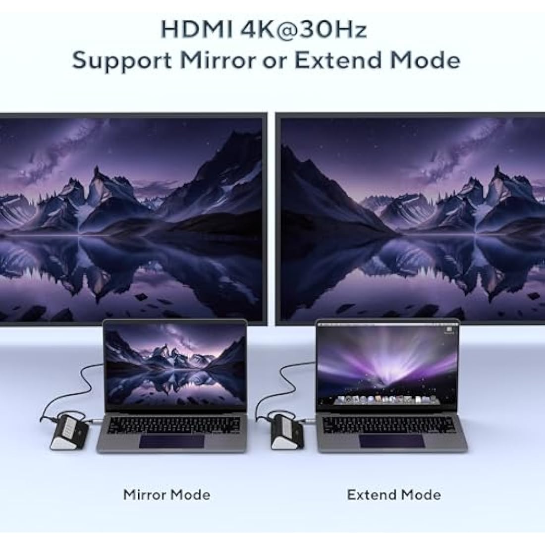 Intpw USB C Hub,9-IN-1 USB Hub 3.0 with Lable 3.28FT,4K HDMI, 2USB-A 3.0, PD 100W, 2USB-A 2.0, USB-C 3.0, SD/TF, Aluminium Docking Station for iPhone16 MacBook Air/Pro/Laptop/Mac OS/Windows