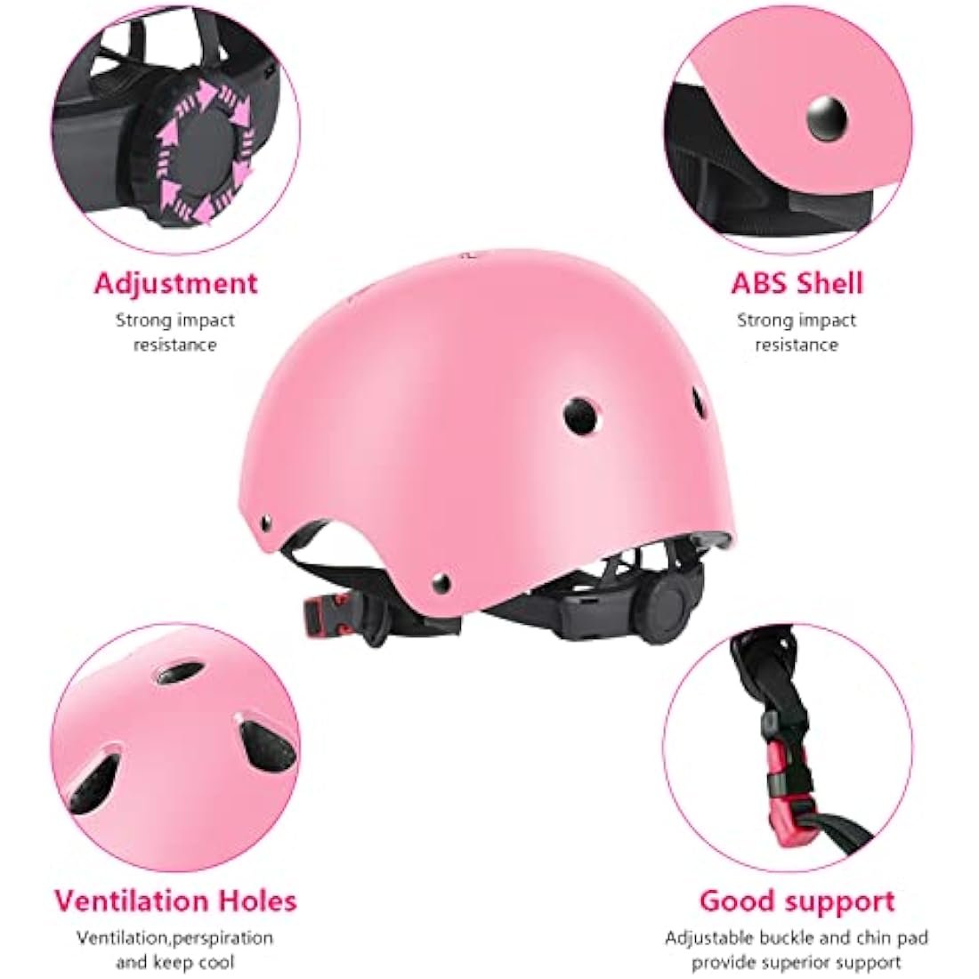Jim's Store Kids Bike Helmet for 3-10 years old Helmet and Knee Pads Set Adjustable Elbow &Wrist Pads Protective Gear Set for Skateboard Scooter Cycling Roller Skating Boys Girls