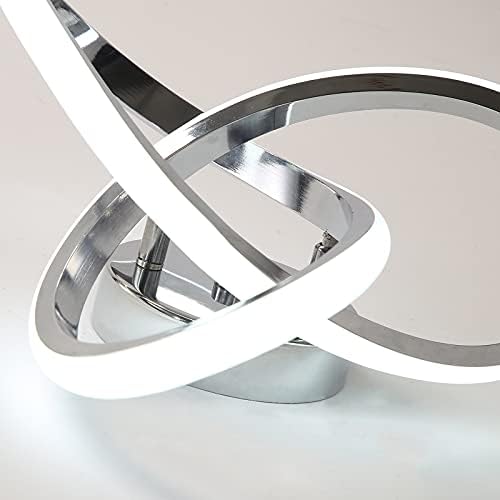 HOUZEE Ceiling Lamp Small Elegant Unique Silver Ceiling Light Fixture for Aisle Entrance LED Ceiling Lights for Hallway Cold White Light 22W