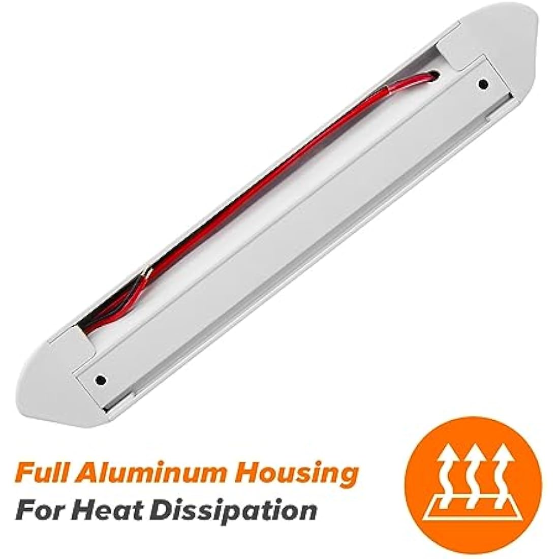 Dream Lighting Caravan LED Lights 12v Exterior Campervan Motorhome Awning Porch Lighting Waterproof IP66 9.8inch Aluminum Bar White