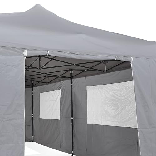 All Seasons Gazebos 3M x 6M Waterproof Gazebo Party Tent with Rustproof Frame and Wheeled Carry Bag (Metallic Grey)