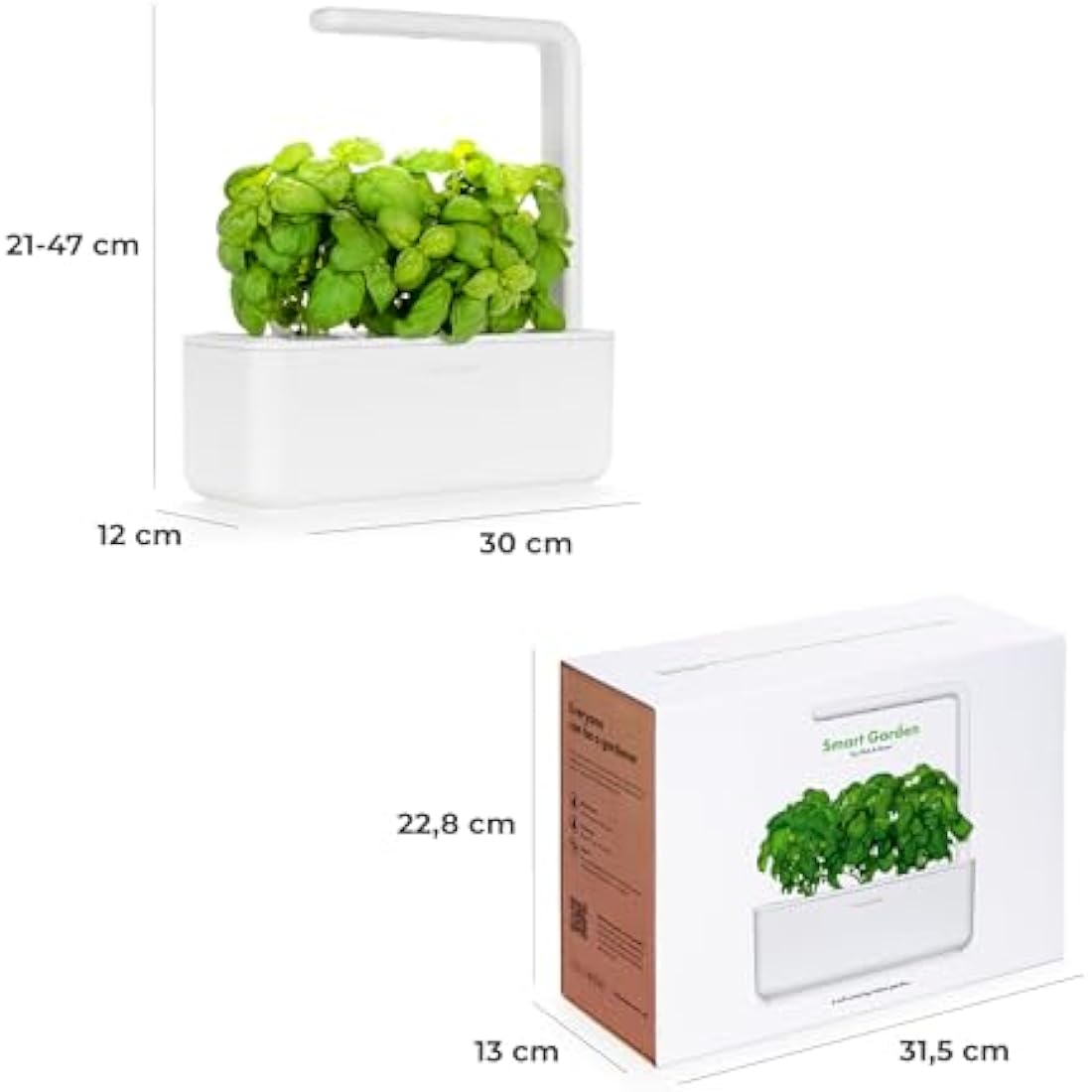 Click and Grow Smart Garden | Easier than Hydroponics growing system | Grow Your Own Kits | Indoor Herb Garden | 3 Basil Pods included, White