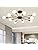 JIINOO Semi Flush Mount Ceiling Light,10-Light E27 Base Modern Black Chandelier,Industrial Vintage Pendant Ceiling Lamp Fixture for Kitchen Farmhouse Living Room Dining Room Bedroom