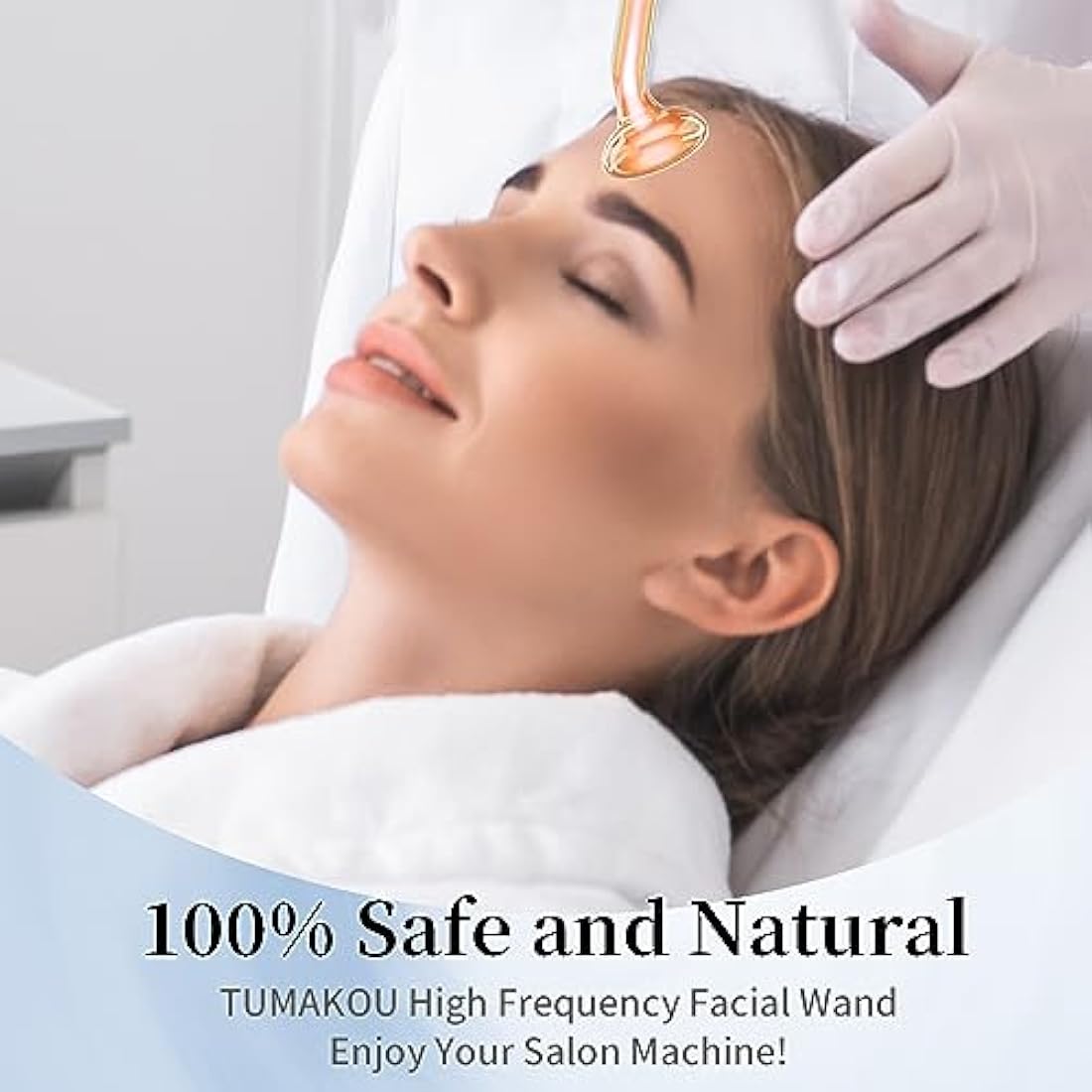 High Frequency Facial Machine, TUMAKOU Professional Portable Handheld Neon HF Face Wand, Light Therapy Facial Skin Tightening Machine Device with 4 Different Tubes