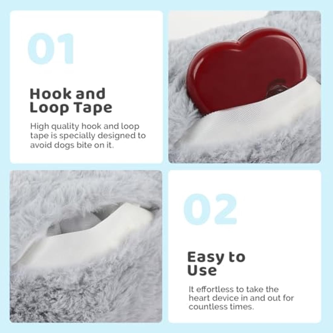 ALL FOR PAWS Puppy Heartbeat Toys Grey Sheep, Dog Behavioral Aid Plush Toy, Pet Snuggle Plush Toy for Puppies Dog with Heartbeating