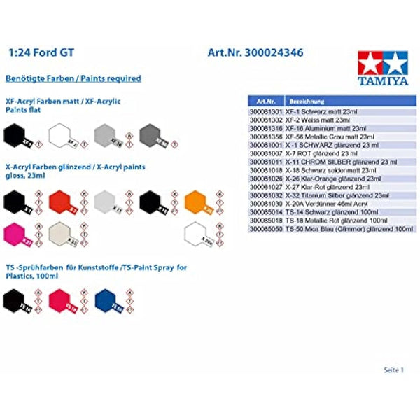 Ford GT 1:24 Plastic Model Assembly Kit