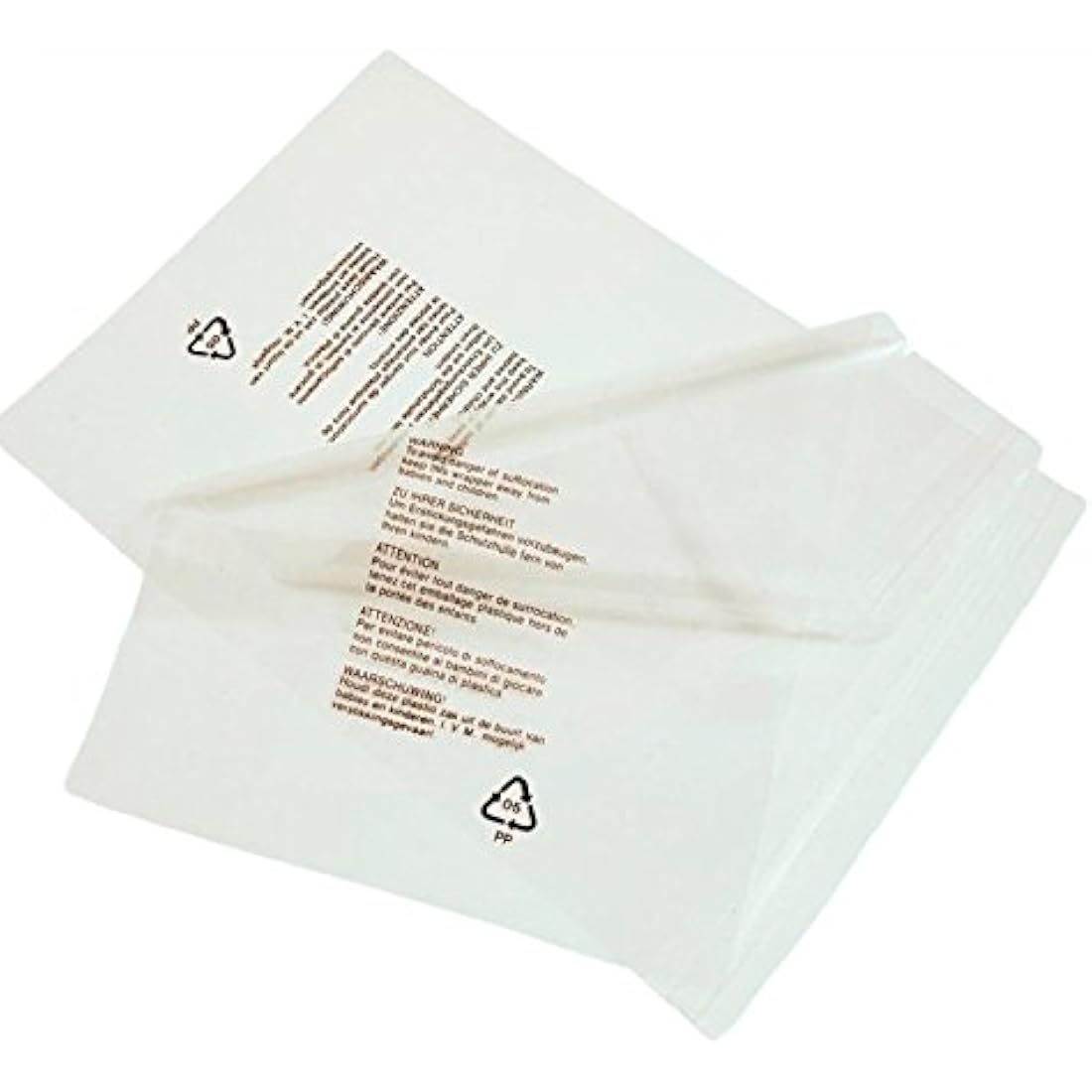 100 Clear Plastic SELF Seal Garment Clothing Bags with Safety Warning RESEALABLE Peel & Seal Polypropylene Clothes T-Shirt Shirt Display Postal Packing Postage Sacks MAILERS SABCO (10" x 14")