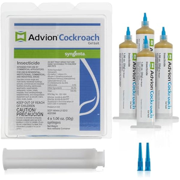 Advion Cockroach Gel Bait 4 X 30 Gram Tubes Roach Control Syngenta