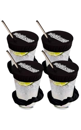 NightCap - The Original Drink Cover Scrunchie, as seen on Shark Tank - Anti Spike Drink Covers - Drink Protector Scrunchie for Women - Fits Most Cups