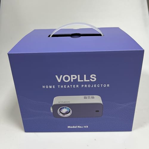 [Netflix Official & Auto Focus/Keystone] Smart Projector 4K Support, VOPLLS 25000L Native 1080P WiFi 6 Bluetooth Outdoor Projector, 50% Zoom Home Theater Movie Projectors for Bedroom/iOS/Android/PPT