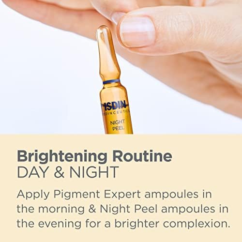 ISDIN Isdinceutics Anti-Dark Spot Pigment Expert (10 ampoules) and Night Peel (10 ampoules) | Pigment Correcting Serum and Exfoliating Night Peel
