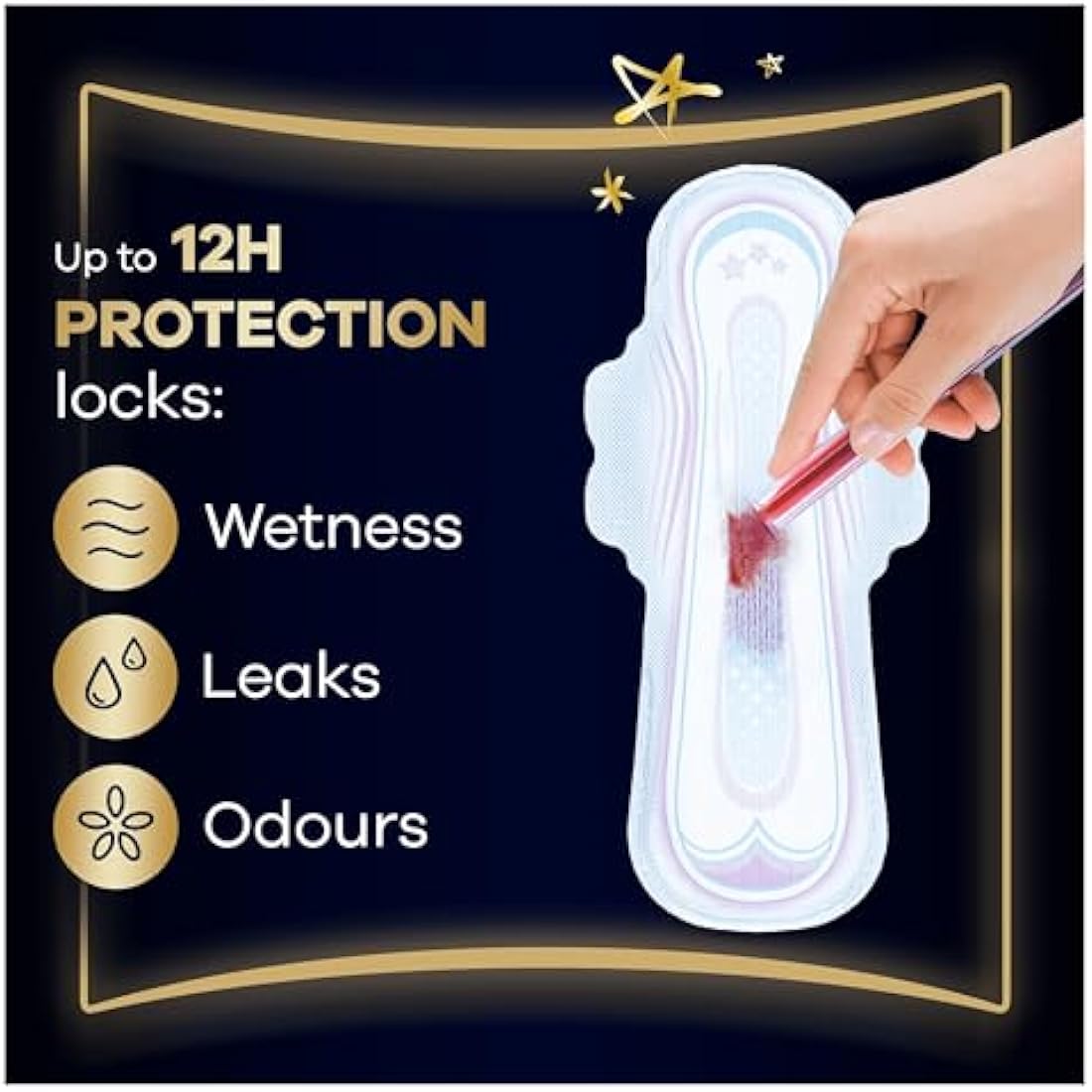 Always Ultra Sanitary Towels Secure Night Extra (Size 5) with Wings 18 Pads, Super Absorbent and Ultra Thin, for Menstrual Periods, Pack of 4