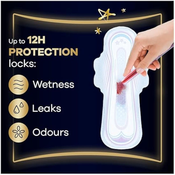 Always Ultra Sanitary Towels Secure Night Extra (Size 5) with Wings 18 Pads, Super Absorbent and Ultra Thin, for Menstrual Periods, Pack of 4