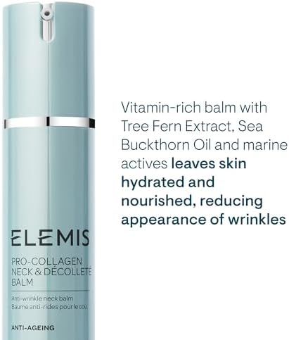 ELEMIS Pro-Collagen Neck and Décolleté Balm – Moisturizing Face & Neck Cream to Firm, Smooth, Hydrate, and Reduce Wrinkles, Vitamin-Rich Anti-Aging Balm for Soft, Youthful Skin, 50ml