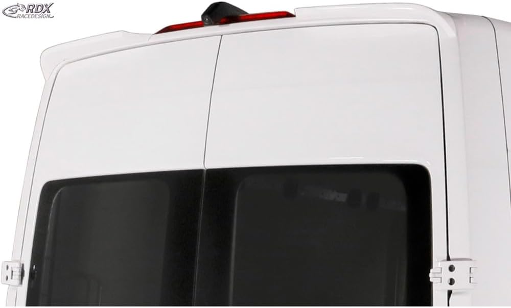 RDX Racedesign Roof spoiler compatible with Volkswagen Crafter (H2) & MAN TGE (H2) 2017- (with 2 barn doors) (PU)