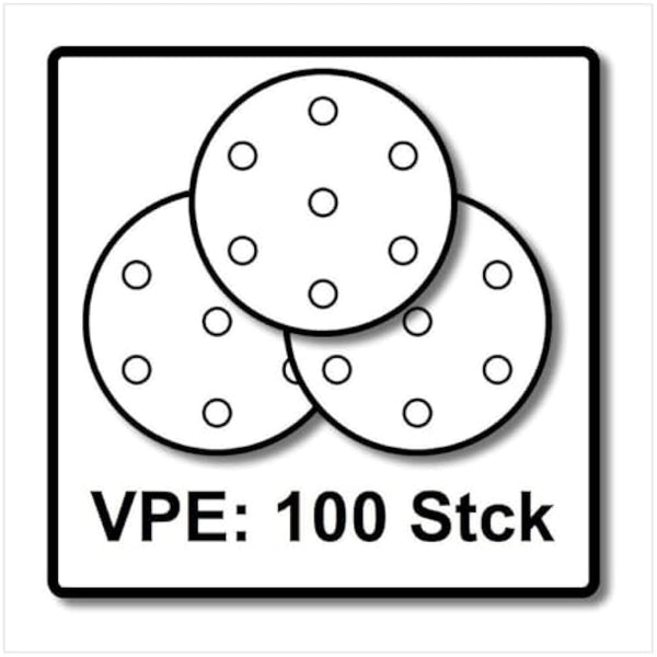 Festool Abrasive Sheet Granat STF D125/8 P150 GR/100 Pieces