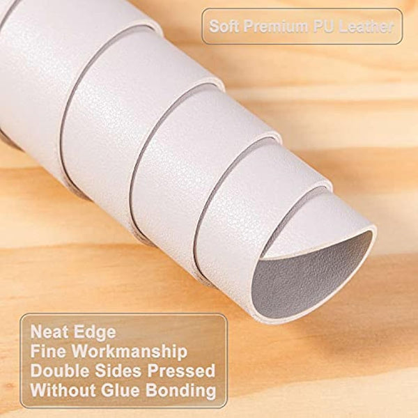 Desk Pad Large, Desk Mat, Extended Mouse Mat, Mouse Pad L, Desk Blotter, DOBAOJIA Laptop Pad Writing Pad for Office/Home, Dual-Side Use PU Leather Waterproof 23.6" X 13.8"(Light Gray/Silver)