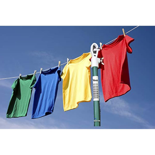 2pk of Prop Galvanised Metal Garden Washing Line Normal Outdoor Extendable Pole Cloths prop Laundry Support Extending Telescopic strong Airer