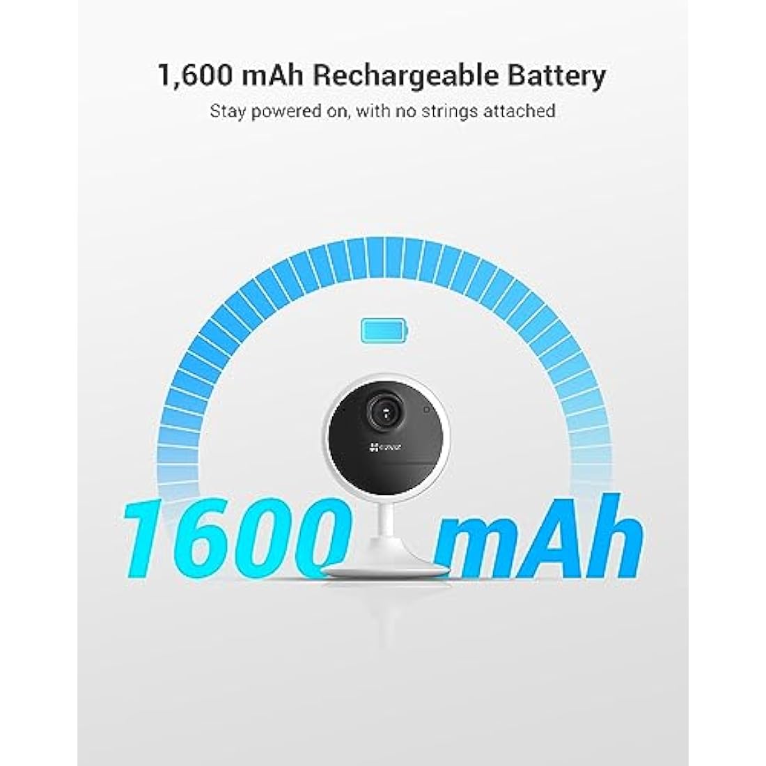 EZVIZ Battery Camera Indoor Wireless, 512GB Storage No Subscription, Alexa Google Compatible, No Plug-in, App Control, Security Camera, 1080P, Motion & Human Detection, Night Vision, Two Way Audio-CB1