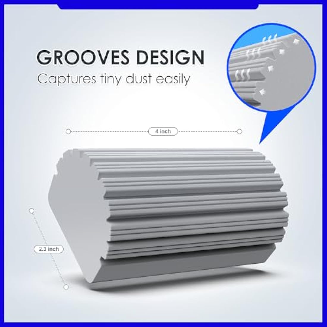 6 Pack Damp Clean Duster Sponge, Sponge Cleaning Brush, Reusable Sponge, Duster for Cleaning Blinds, Glass, Baseboards,Vents, Railings, Mirrors, Window Track Grooves and Faucets