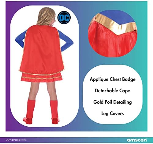 amscan Officially Licensed Warner Bros DC Comics Supergirl Classic Fancy Dress Costume