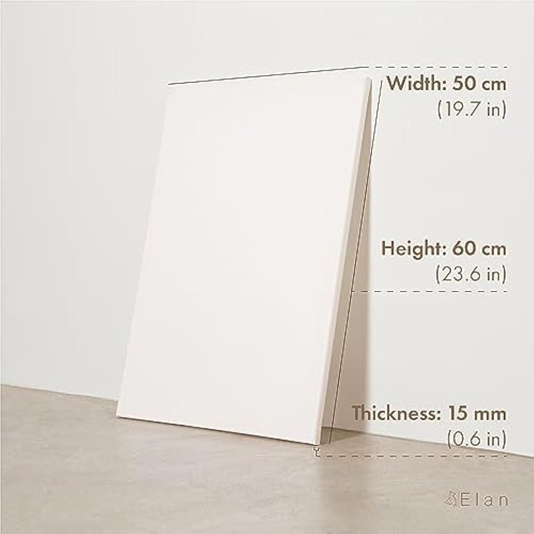 Elan Stretched Canvases 50x60 CM, 6-Pack for Painting, Painting Canvas Bulk, Adults Blank Paint Art Canvas, White