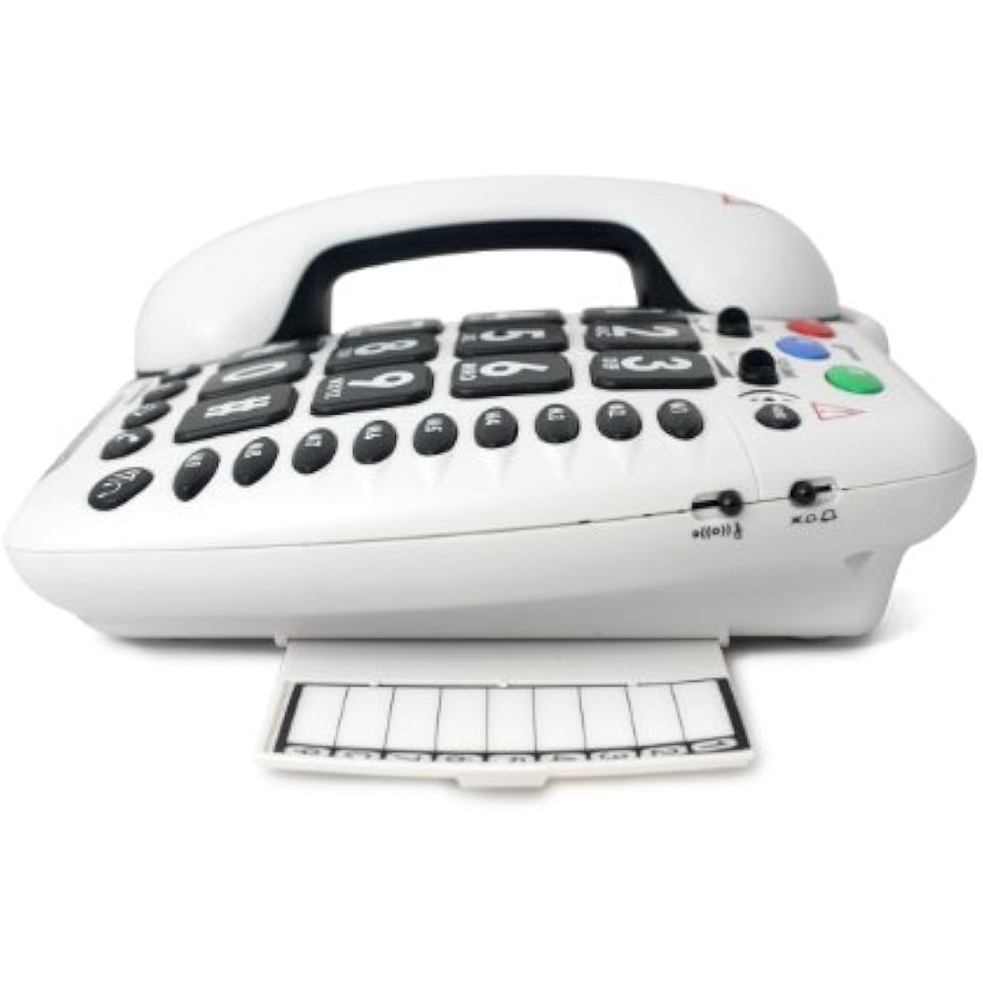 Geemarc Amplipower 50 - Amplified Corded Telephone with Tone and Volume control, Large Buttons and One-touch Memories - Hearing Aid Compatible - Specialised for Hearing Impaired - UK Version - White
