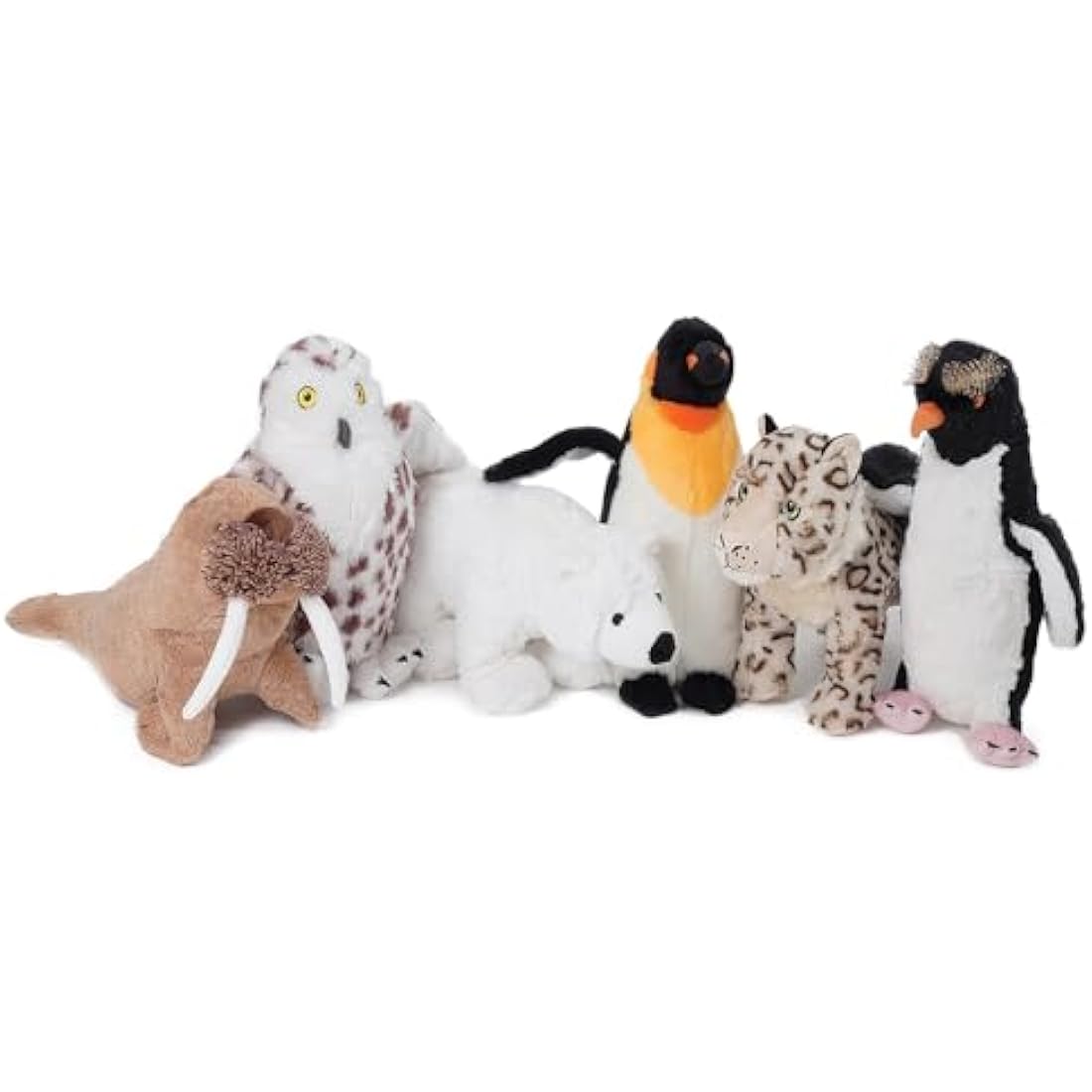 Animal Instincts Snow Mates Winston Walrus, Squeaky Soft Plush Chew Companion Dog Toy - Small