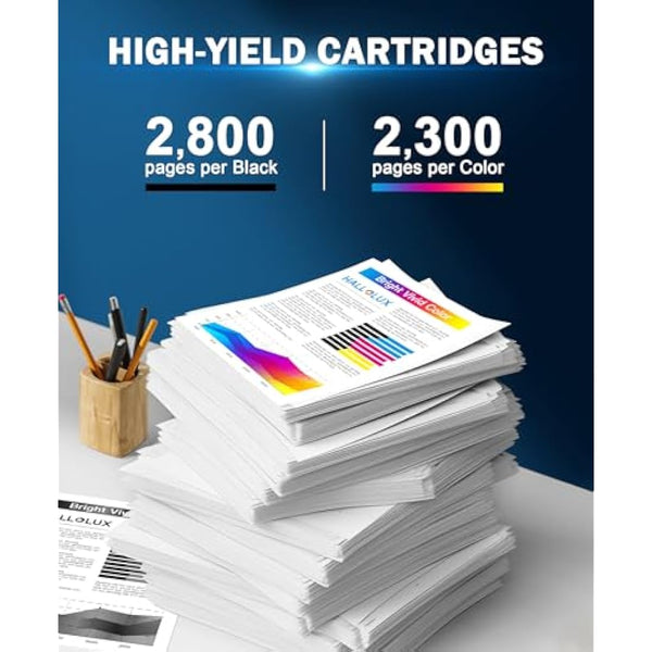 HALLOLUX 201A 201X Toner Cartridges - High Yield 4 Pack Replacement for HP 201X 201A Compatible with HP Color Laserj Pro MFP M252dw M277n M252n M274n M274dw Printers (Black Magenta Cyan Yellow)