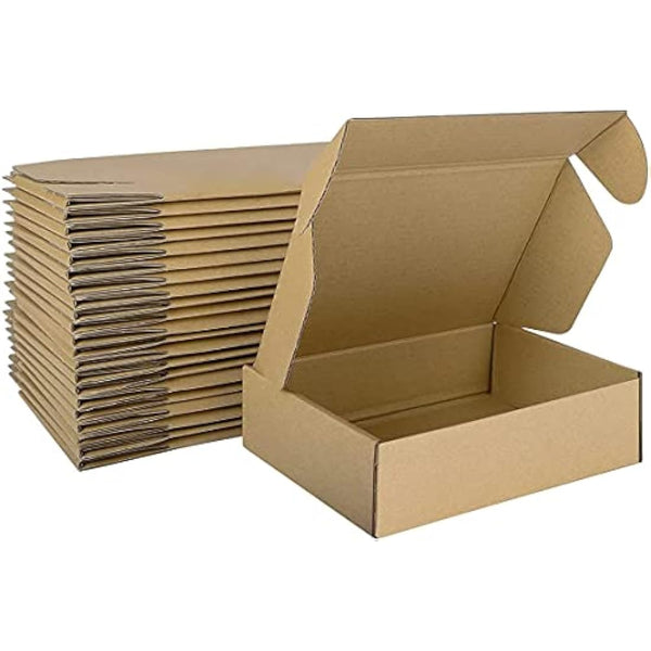 HORLIMER 25 Pack Shipping Boxes, 17.8x12.7x5cm(7x5x2 inches) Corrugated Cardboard Mailing Box, Brown